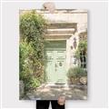 Picture of Pastel Green Door in Spring _GroupedProduct_Rectangle_Portrait_Photography _GroupedProduct_Rectangle_Portrait_Canvas_