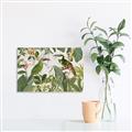 Picture of Green Nostalgic Tropical Birds _GroupedProduct_Rectangle_Landscape_Canvas_