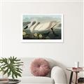 Picture of Vintage Floating White Swan _GroupedProduct_Rectangle_Landscape_Canvas_
