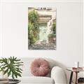 Picture of Pastel Green Door in Spring _GroupedProduct_Rectangle_Portrait_Photography _GroupedProduct_Rectangle_Portrait_Canvas_