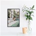 Picture of Green Hotel Pool _GroupedProduct_Rectangle_Portrait_Photography _GroupedProduct_Rectangle_Portrait_Canvas_Framed_