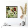 Picture of Tangerine Vintage Bird _GroupedProduct_Square_Canvas_Framed_