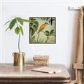 Picture of Yellow Nostalgic Tropical Birds _GroupedProduct_Square_Canvas_Framed_