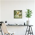 Picture of Yellow Nostalgic Tropical Birds _GroupedProduct_Square_Canvas_Framed_