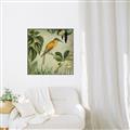 Picture of Yellow Nostalgic Tropical Birds _GroupedProduct_Square_Canvas_Framed_