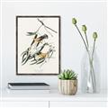 Picture of Two Yellow Warbler Birds _GroupedProduct_Rectangle_Portrait_Canvas_Framed_