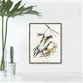 Picture of Two Yellow Warbler Birds _GroupedProduct_Rectangle_Portrait_Canvas_Framed_