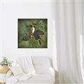Picture of Tropical Paradise Toucan Bird _GroupedProduct_Square_Canvas_Framed_