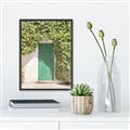 Picture of Green Door with Lush Leaves _GroupedProduct_Rectangle_Portrait_Photography _GroupedProduct_Rectangle_Portrait_Canvas_Framed_