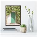 Picture of Green Door with Lush Leaves _GroupedProduct_Rectangle_Portrait_Photography _GroupedProduct_Rectangle_Portrait_Canvas_Framed_