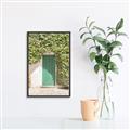 Picture of Green Door with Lush Leaves _GroupedProduct_Rectangle_Portrait_Photography _GroupedProduct_Rectangle_Portrait_Canvas_Framed_