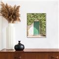 Picture of Green Door with Lush Leaves _GroupedProduct_Rectangle_Portrait_Photography _GroupedProduct_Rectangle_Portrait_Canvas_Framed_