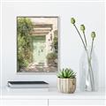 Picture of Pastel Green Door in Spring _GroupedProduct_Rectangle_Portrait_Photography _GroupedProduct_Rectangle_Portrait_Canvas_Framed_