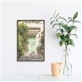 Picture of Pastel Green Door in Spring _GroupedProduct_Rectangle_Portrait_Photography _GroupedProduct_Rectangle_Portrait_Canvas_Framed_
