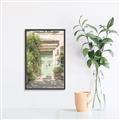 Picture of Pastel Green Door in Spring _GroupedProduct_Rectangle_Portrait_Photography _GroupedProduct_Rectangle_Portrait_Canvas_Framed_