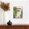 Picture of Pastel Green Door in Spring _GroupedProduct_Rectangle_Portrait_Photography _GroupedProduct_Rectangle_Portrait_Canvas_Framed_