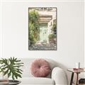 Picture of Pastel Green Door in Spring _GroupedProduct_Rectangle_Portrait_Photography _GroupedProduct_Rectangle_Portrait_Canvas_Framed_