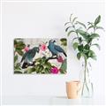 Picture of Blue Nostalgic Tropical Parrot Birds _GroupedProduct_Rectangle_Landscape_Unframed_Print_Only_