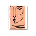 Picture of Peach Portait Line Art _GroupedProduct_Rectangle_Portrait_Canvas_