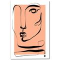 Picture of Peach Portait Line Art _GroupedProduct_Rectangle_Portrait_Canvas_