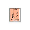 Picture of Peach Portait Line Art _GroupedProduct_Rectangle_Portrait_Canvas_Framed_