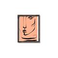 Picture of Peach Portait Line Art _GroupedProduct_Rectangle_Portrait_Canvas_Framed_