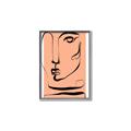 Picture of Peach Portait Line Art _GroupedProduct_Rectangle_Portrait_Canvas_Framed_