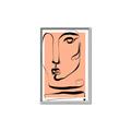 Picture of Peach Portait Line Art _GroupedProduct_Rectangle_Portrait_Canvas_Framed_