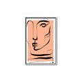 Picture of Peach Portait Line Art _GroupedProduct_Rectangle_Portrait_Canvas_Framed_