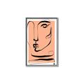 Picture of Peach Portait Line Art _GroupedProduct_Rectangle_Portrait_Canvas_Framed_