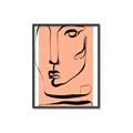 Picture of Peach Portait Line Art _GroupedProduct_Rectangle_Portrait_Canvas_Framed_