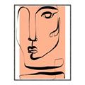 Picture of Peach Portait Line Art _GroupedProduct_Rectangle_Portrait_Canvas_Framed_
