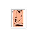 Picture of Peach Portait Line Art _GroupedProduct_Rectangle_Portrait_Framed_Matted_