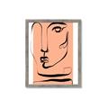 Picture of Peach Portait Line Art _GroupedProduct_Rectangle_Portrait_Framed_Matted_