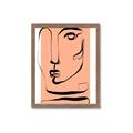 Picture of Peach Portait Line Art _GroupedProduct_Rectangle_Portrait_Framed_Matted_