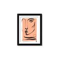 Picture of Peach Portait Line Art _GroupedProduct_Rectangle_Portrait_Framed_Matted_