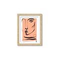 Picture of Peach Portait Line Art _GroupedProduct_Rectangle_Portrait_Framed_Matted_