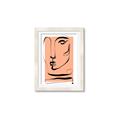 Picture of Peach Portait Line Art _GroupedProduct_Rectangle_Portrait_Framed_Matted_