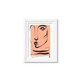 Picture of Peach Portait Line Art _GroupedProduct_Rectangle_Portrait_Framed_Matted_