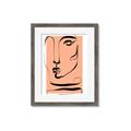 Picture of Peach Portait Line Art _GroupedProduct_Rectangle_Portrait_Framed_Matted_