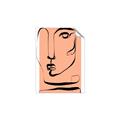 Picture of Peach Portait Line Art _GroupedProduct_Rectangle_Portrait_Unframed_Print_Only_