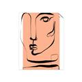 Picture of Peach Portait Line Art _GroupedProduct_Rectangle_Portrait_Unframed_Print_Only_