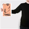 Picture of Peach Portait Line Art _GroupedProduct_Rectangle_Portrait_Canvas_