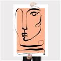 Picture of Peach Portait Line Art _GroupedProduct_Rectangle_Portrait_Canvas_