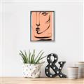 Picture of Peach Portait Line Art _GroupedProduct_Rectangle_Portrait_Canvas_Framed_