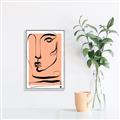 Picture of Peach Portait Line Art _GroupedProduct_Rectangle_Portrait_Canvas_Framed_