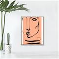 Picture of Peach Portait Line Art _GroupedProduct_Rectangle_Portrait_Canvas_Framed_