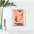 Picture of Peach Portait Line Art _GroupedProduct_Rectangle_Portrait_Canvas_Framed_