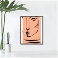Picture of Peach Portait Line Art _GroupedProduct_Rectangle_Portrait_Canvas_Framed_