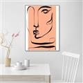 Picture of Peach Portait Line Art _GroupedProduct_Rectangle_Portrait_Canvas_Framed_